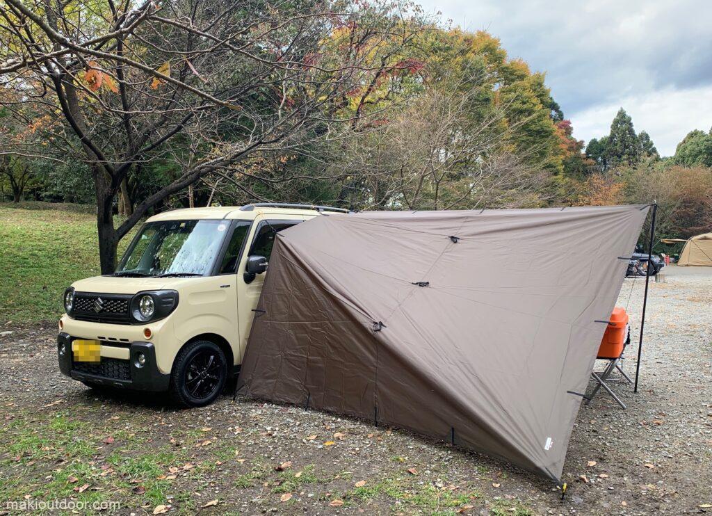 カーサイドタープ 車テント 車タープ 焚き火 828 - テント